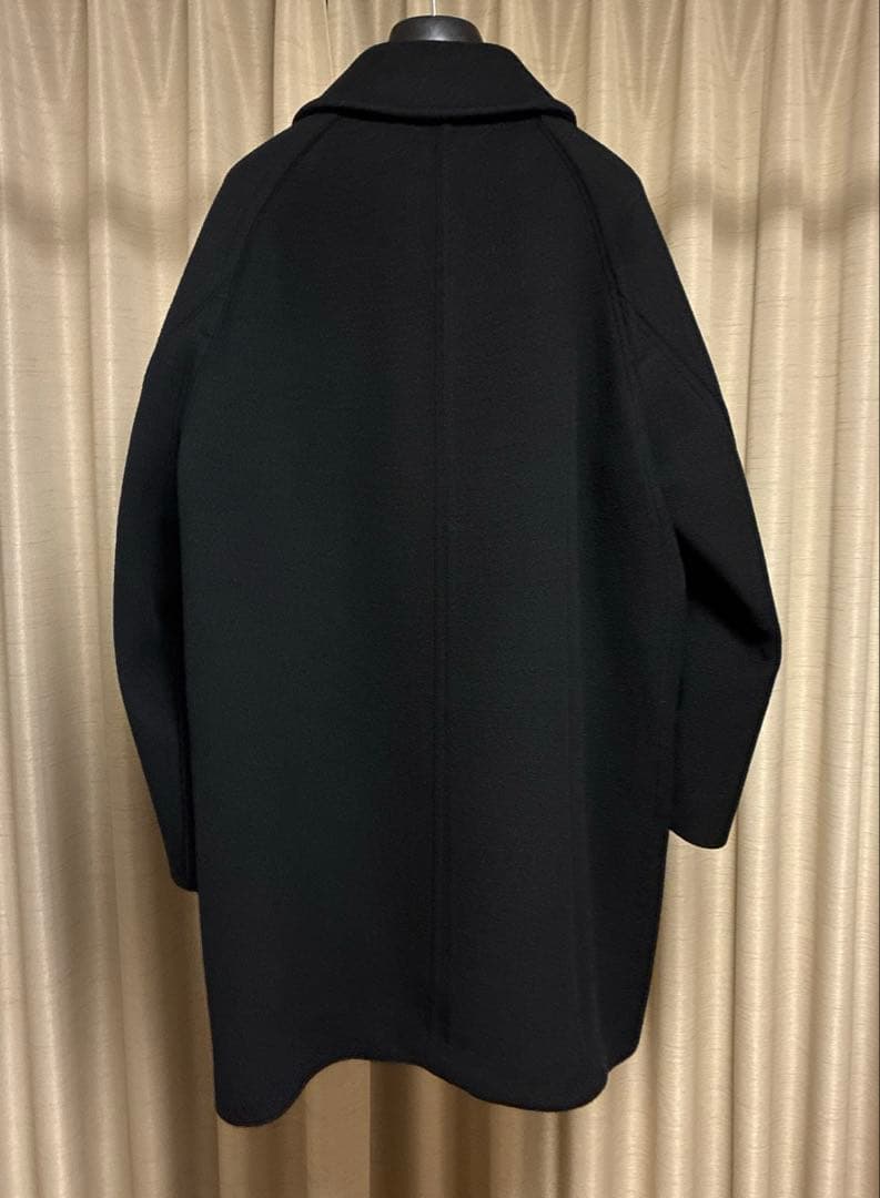 リコ★FRAMe WORKラムウールMIXシャルムバルカラーコートブラック