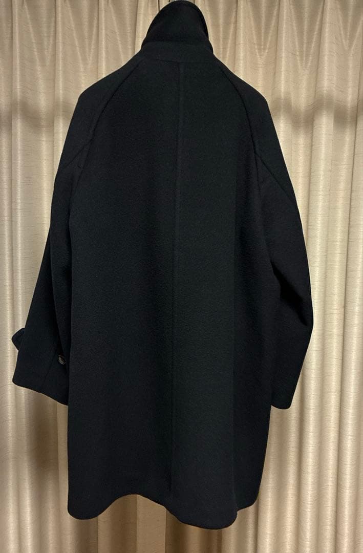 リコ★FRAMe WORKラムウールMIXシャルムバルカラーコートブラック