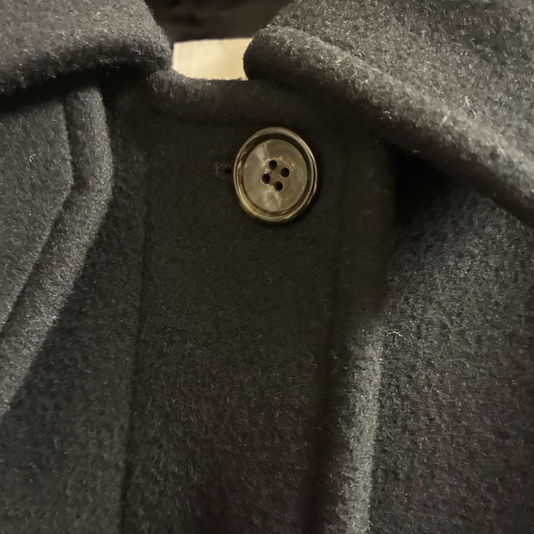 リコ★FRAMe WORKラムウールMIXシャルムバルカラーコートブラック