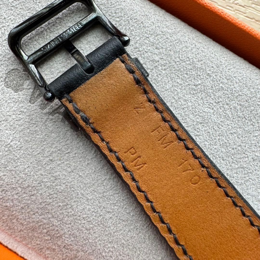 2308 Apple Watch エルメス　ブラック　レザー　HERMES