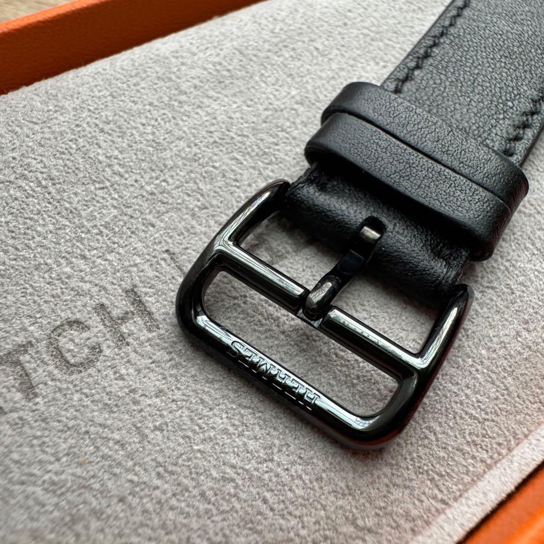 2308 Apple Watch エルメス　ブラック　レザー　HERMES