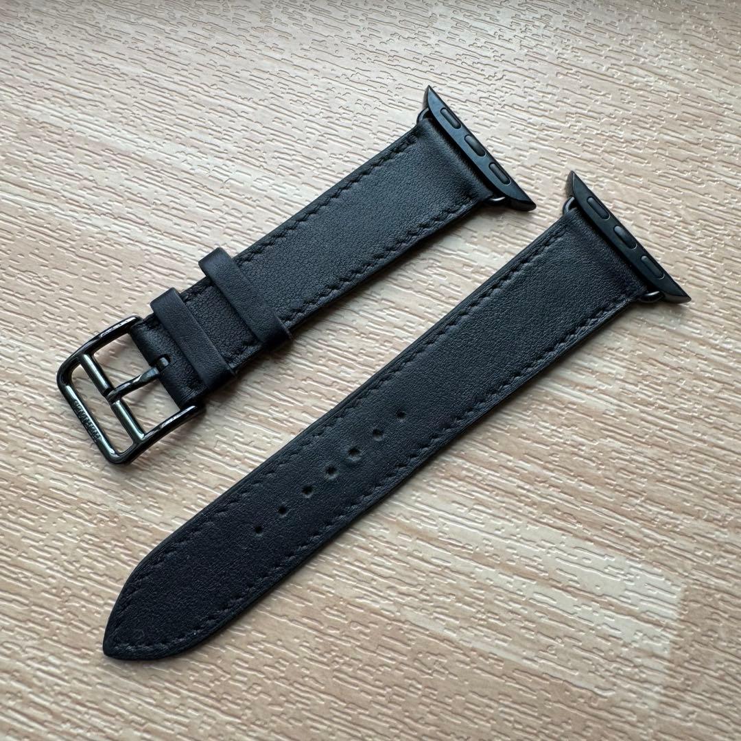 2308 Apple Watch エルメス　ブラック　レザー　HERMES