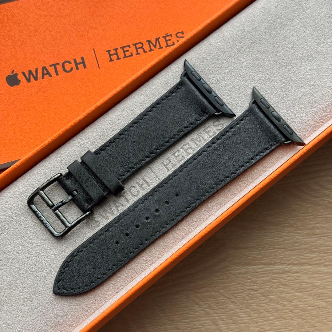 2308 Apple Watch エルメス　ブラック　レザー　HERMES