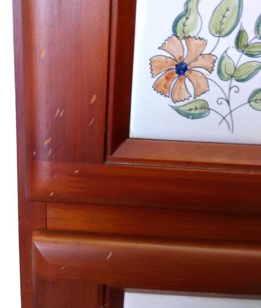 カントリー　北欧　アンティーク　タイルタンス　4段チェスト