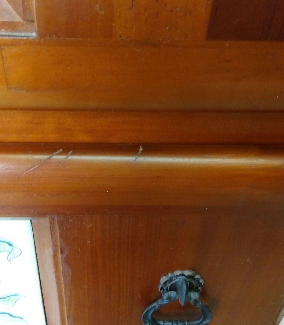 カントリー　北欧　アンティーク　タイルタンス　4段チェスト