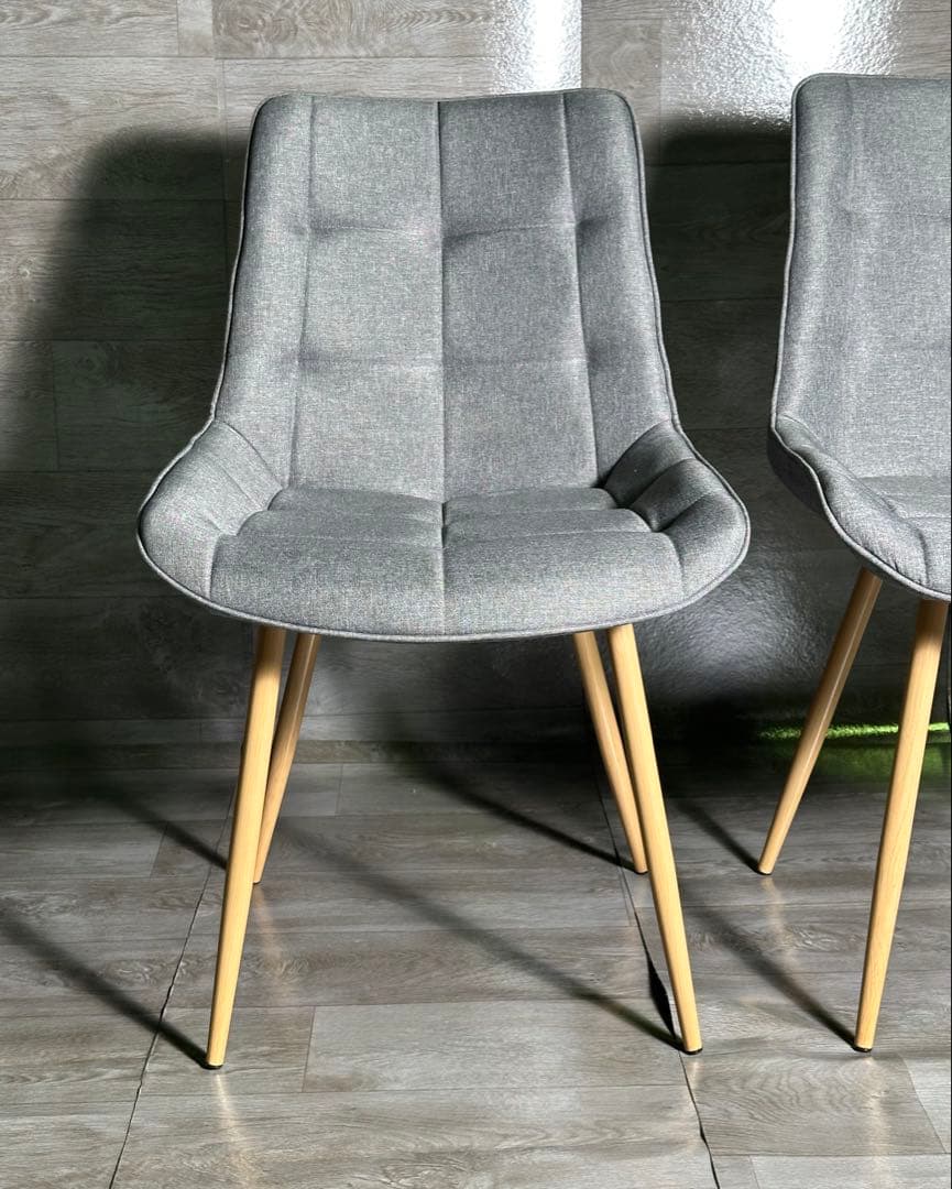期間限定　ダイニングチェア 椅子　オシャレ　2脚セット グレー