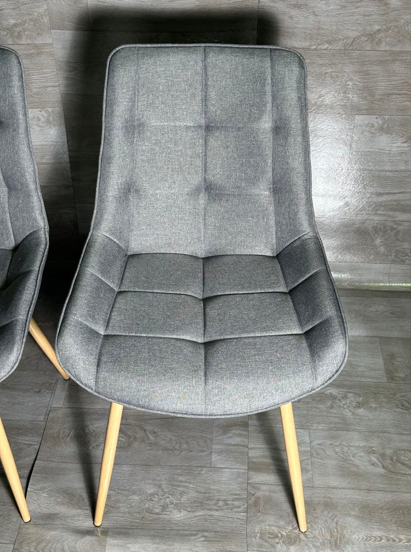期間限定　ダイニングチェア 椅子　オシャレ　2脚セット グレー