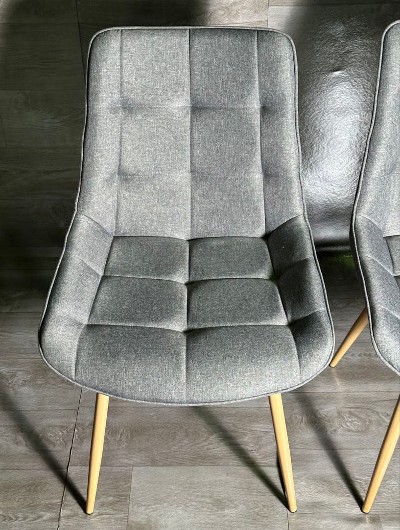 期間限定　ダイニングチェア 椅子　オシャレ　2脚セット グレー