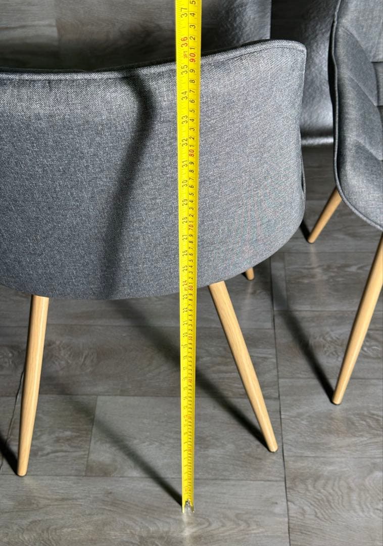 期間限定　ダイニングチェア 椅子　オシャレ　2脚セット グレー