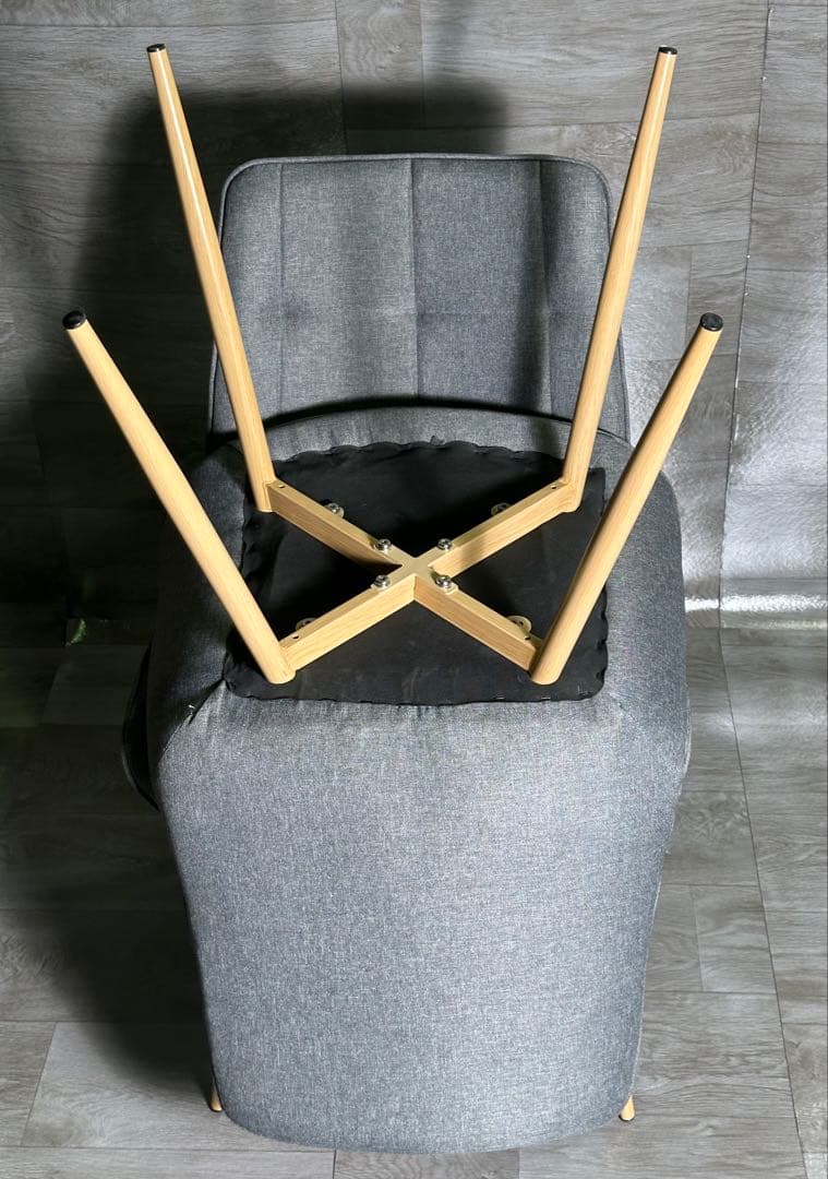 期間限定　ダイニングチェア 椅子　オシャレ　2脚セット グレー