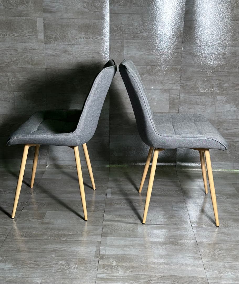 期間限定　ダイニングチェア 椅子　オシャレ　2脚セット グレー
