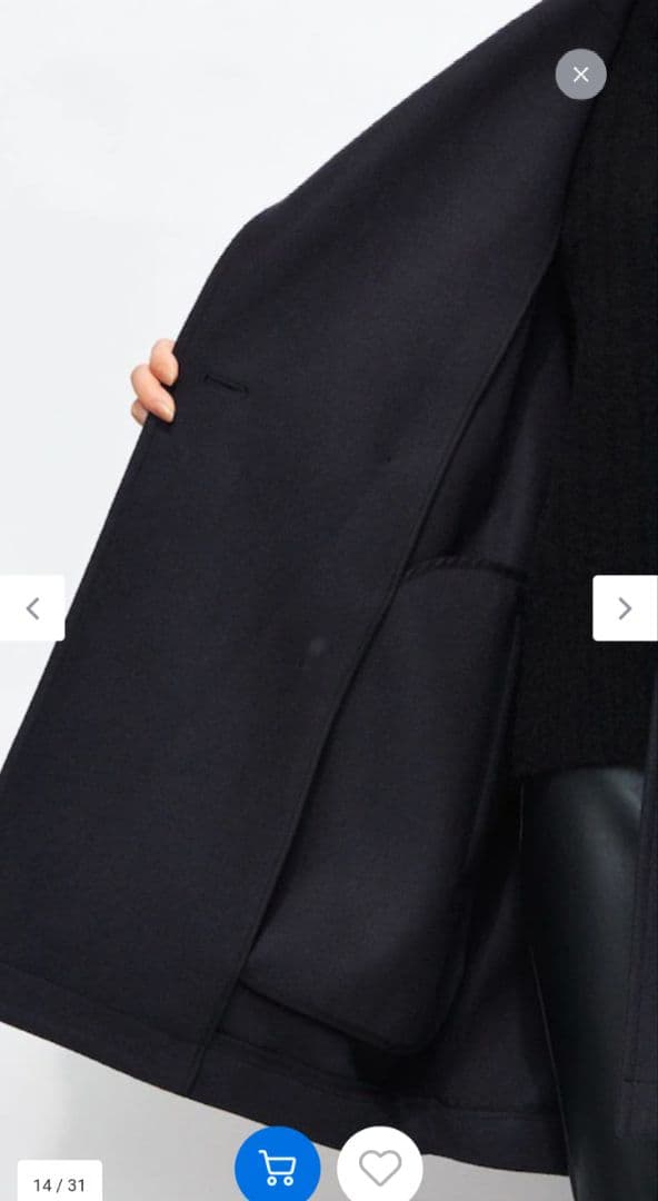 uncrave プルーフメルトンPコート ネイビー