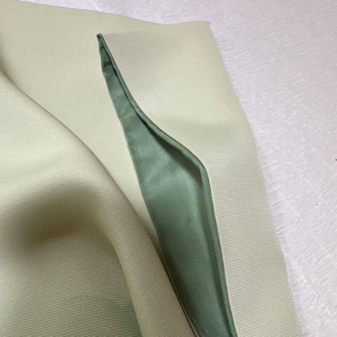 h*o様 付け下げ訪問着 花柄 グリーン パールトーン加工 卒入学お付添 帯、帯