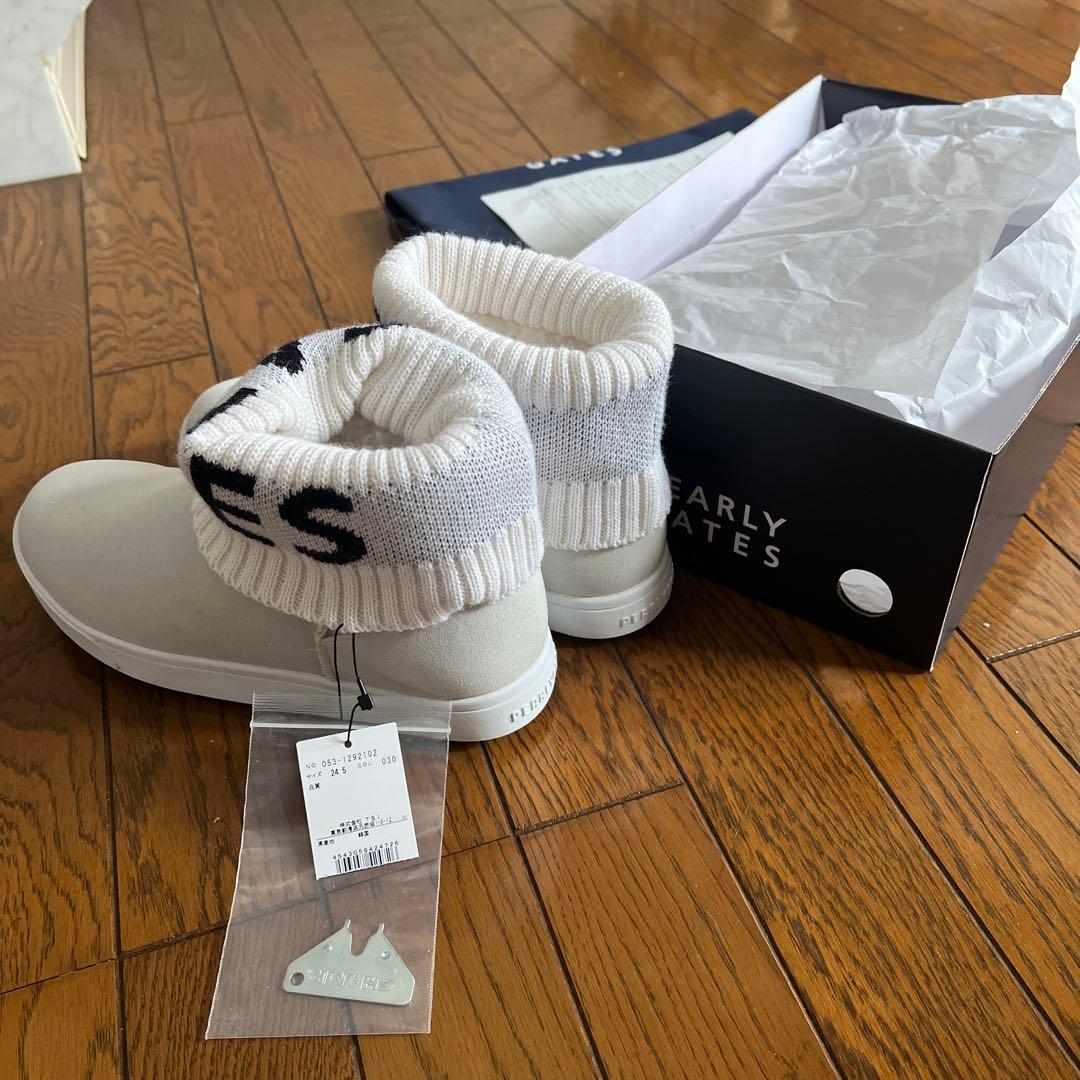 最終おな値下げ‼️パーリーゲイツ　ニットカフスニーカー 24.５センチ