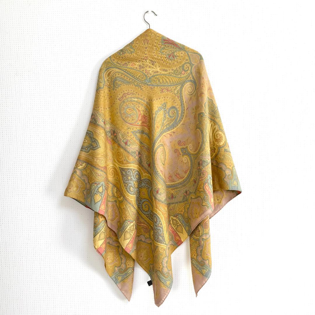 ETRO エトロ ペイズリー柄 ウール＆シルク 大判ショール　ストール　美品