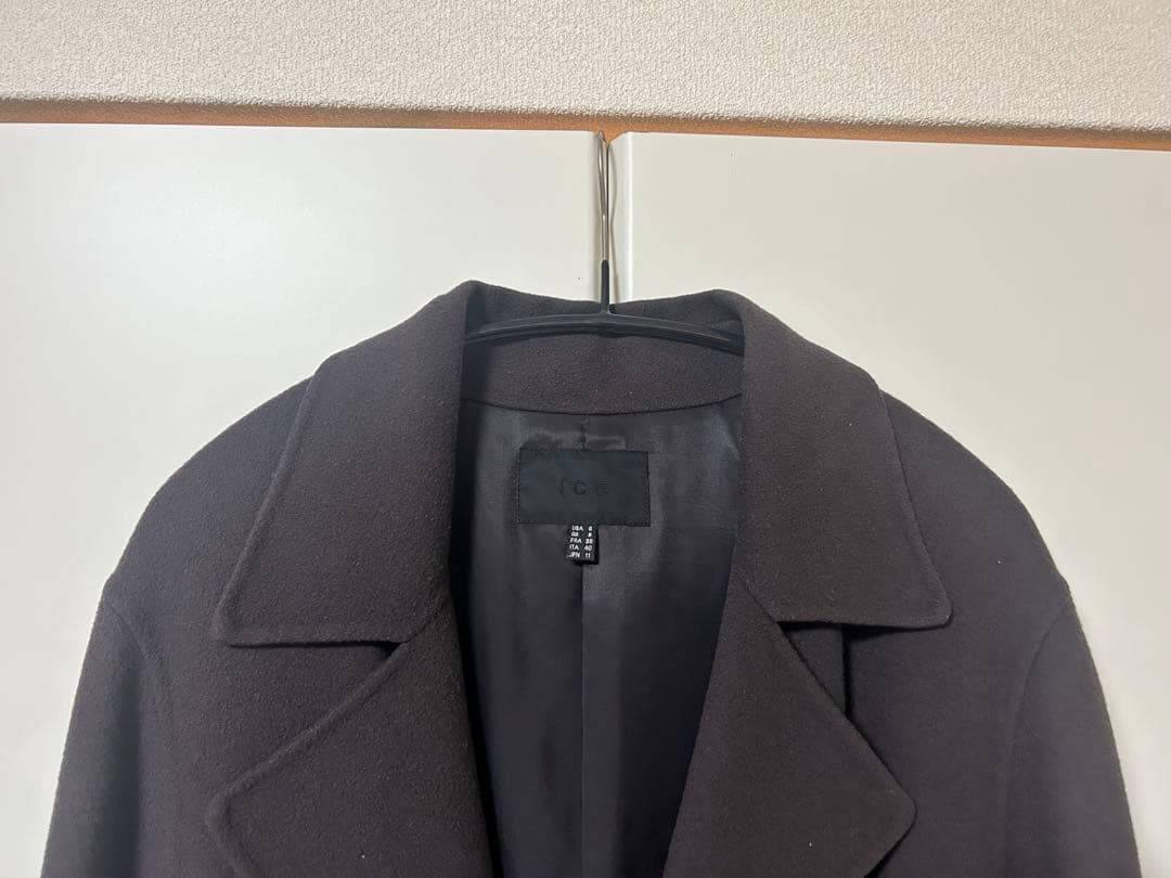 ICB/ロングコート ベルト付き 11号（ICB size 6）ウール&カシミヤ