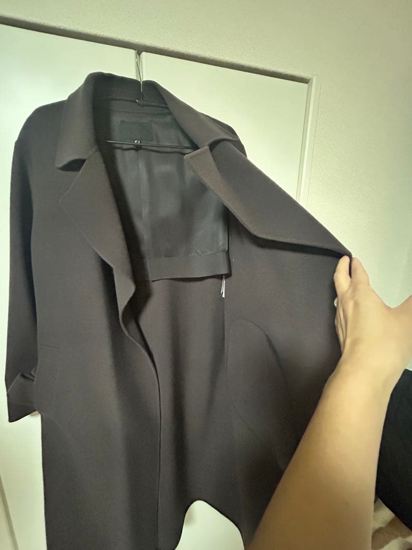 ICB/ロングコート ベルト付き 11号（ICB size 6）ウール&カシミヤ