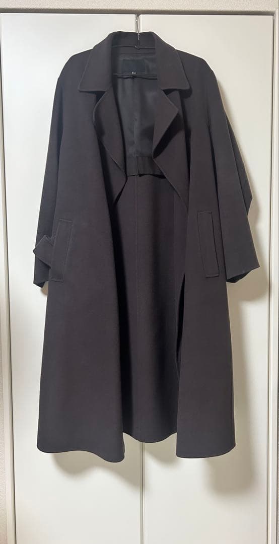 ICB/ロングコート ベルト付き 11号（ICB size 6）ウール&カシミヤ