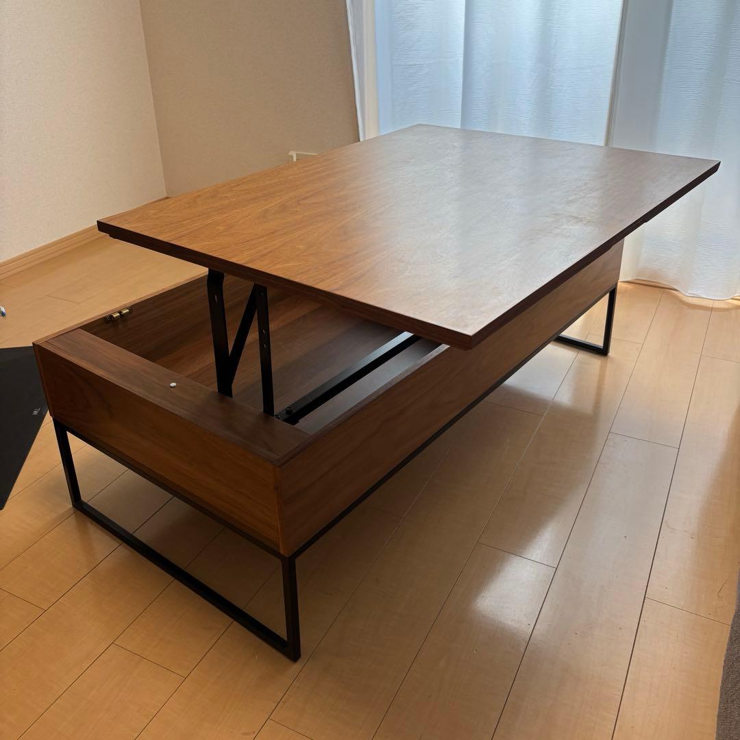 ニトリ　昇降センターテーブル　Nヒバリ 120 MBR 訳あり