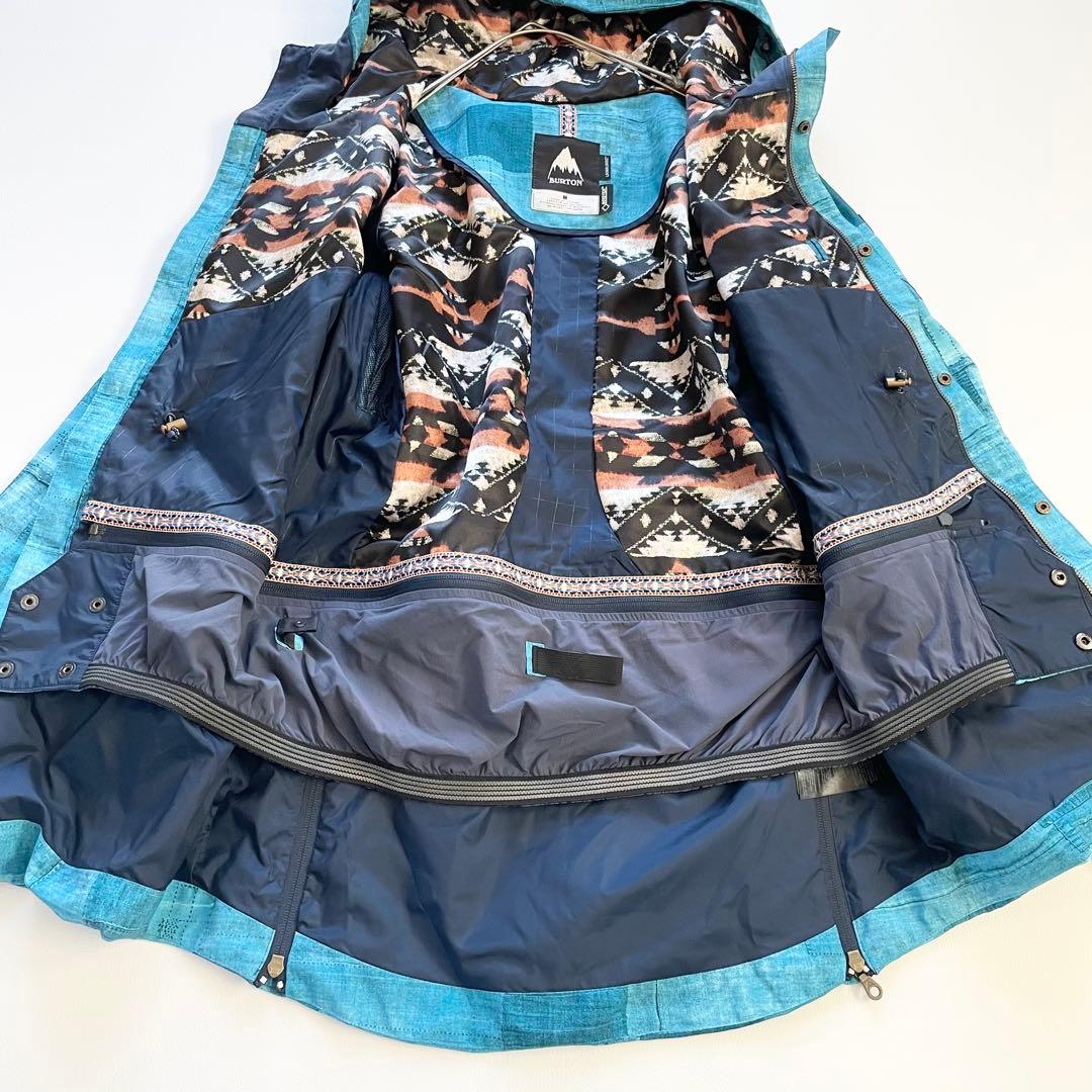 4436【美品】バートン スノボウェア ジャケット ゴアテックス パッチワーク
