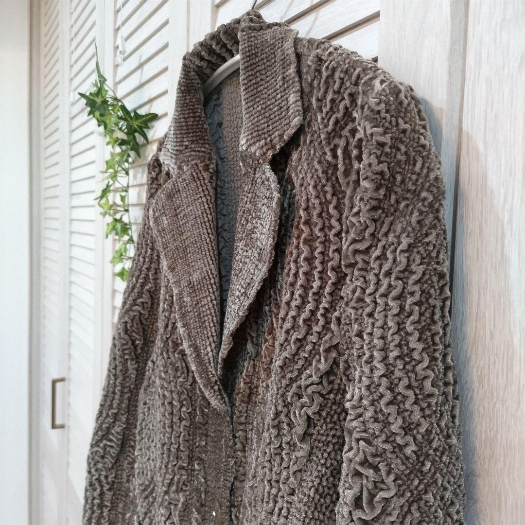 902 新品❤ダジュール❤ベージュ系ジャケット❤プリーツ加工