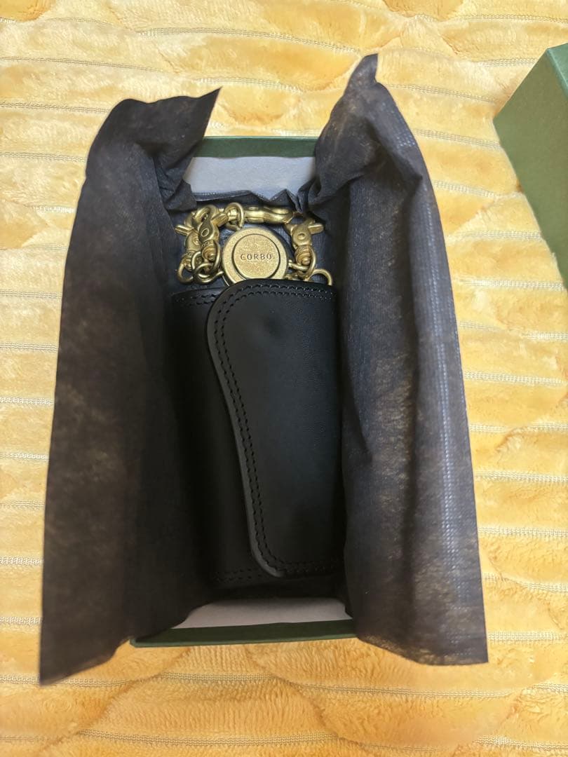 CORBO ブラック レザー キーケース