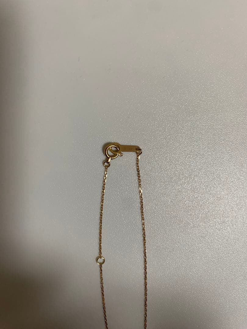 黒麻　　4℃　ヨンドシー　K10 ピンクゴールド一粒ダイヤモンドネックレス