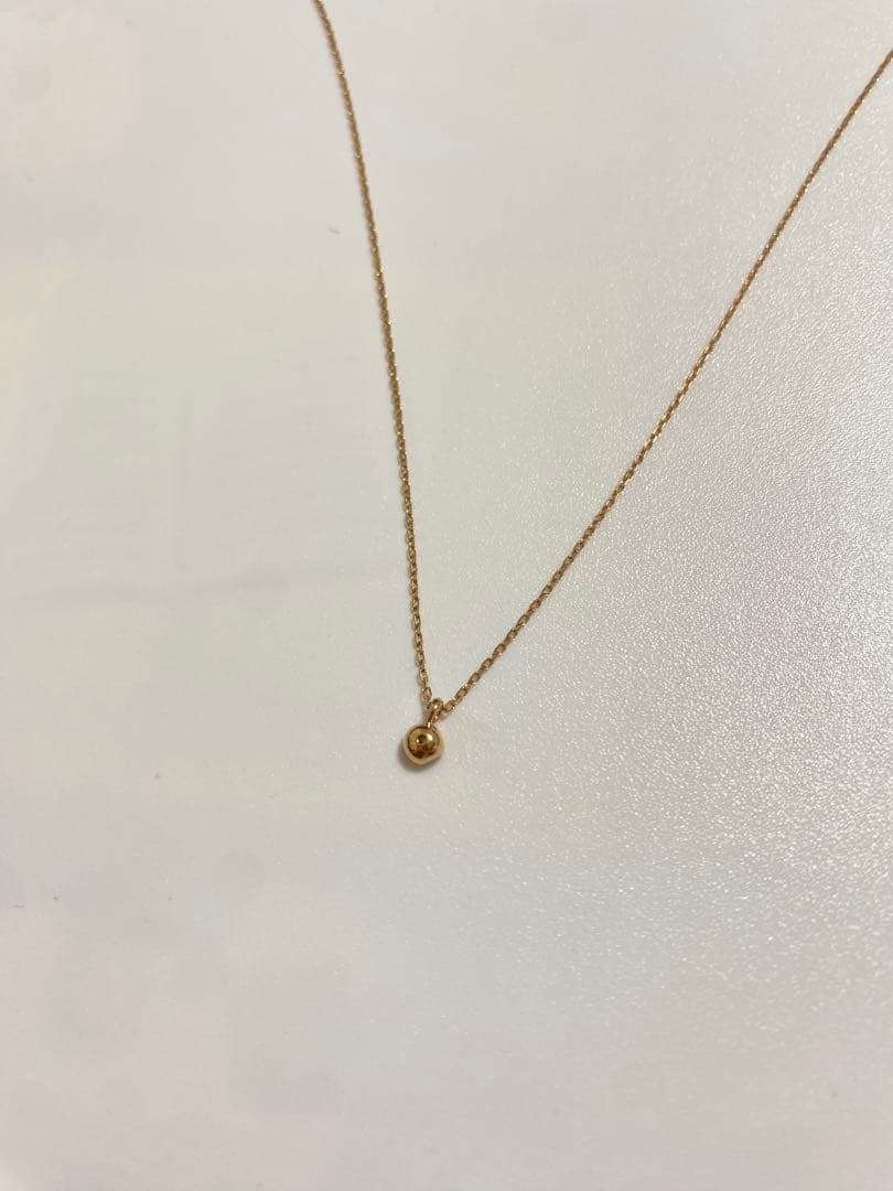 黒麻　　4℃　ヨンドシー　K10 ピンクゴールド一粒ダイヤモンドネックレス