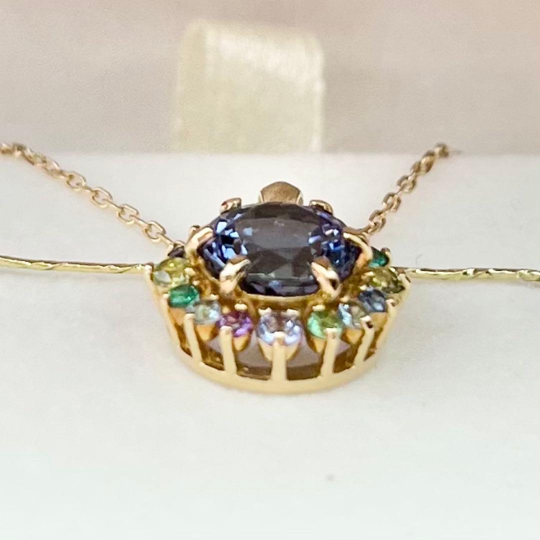 ビズー K18 フロレゾン タンザナイト ペンダントトップ ネックレス リサ