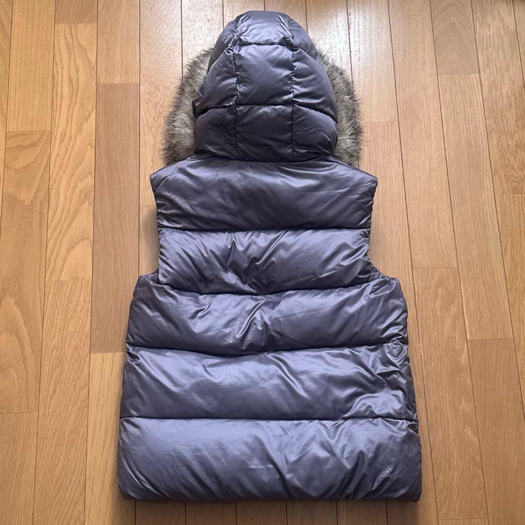 old Gap フード付きパープルダウンベスト S y2k