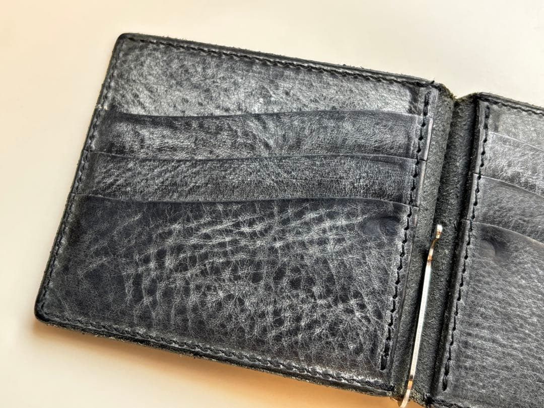 Hender Scheme/レザー/ウォレット/マネークリップ/カードケース/黒