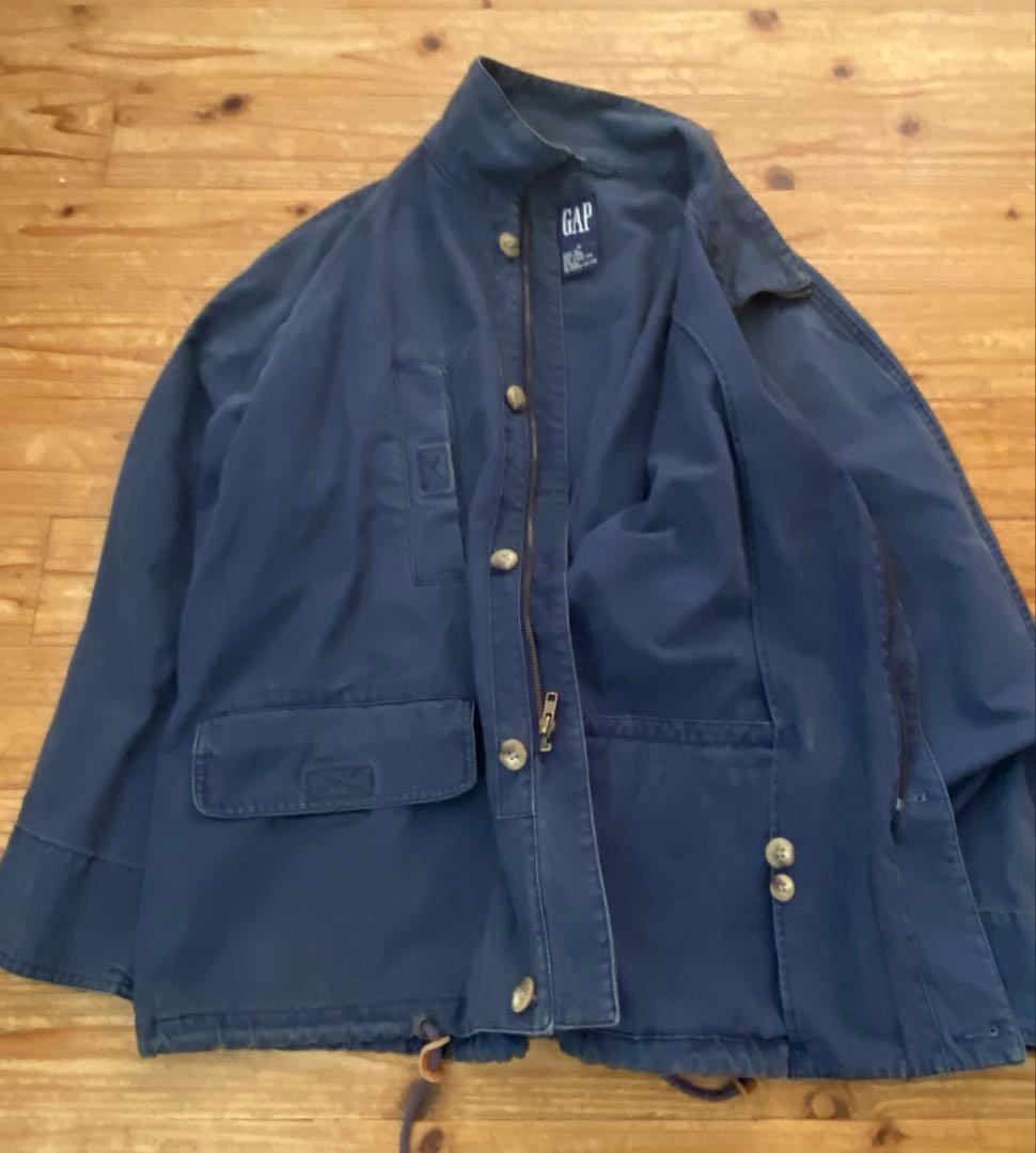 OLD GAP 刺繍タグ　厚手コットンジャケット　フェードネイビー