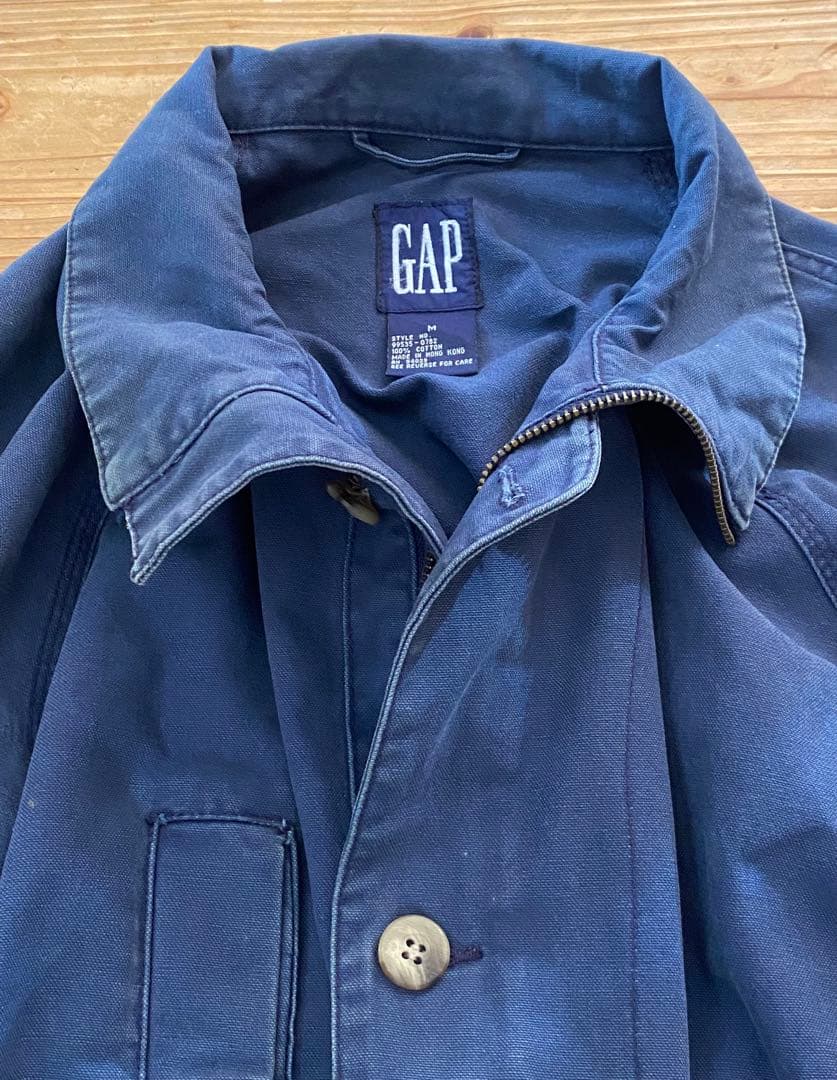 OLD GAP 刺繍タグ　厚手コットンジャケット　フェードネイビー