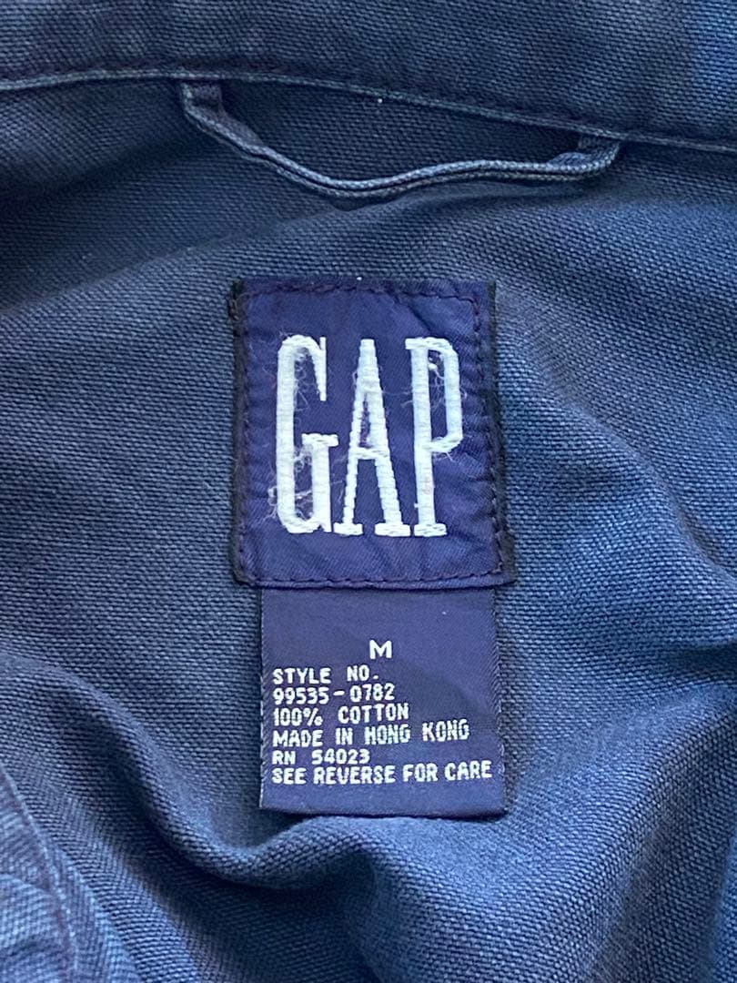 OLD GAP 刺繍タグ　厚手コットンジャケット　フェードネイビー