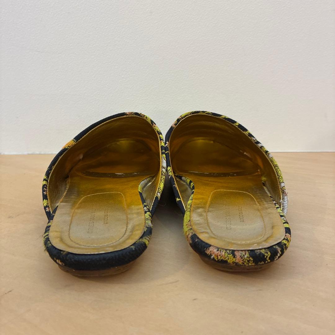 希少DRIES VAN NOTEN フラットシューズ　ジャガード　ミュール