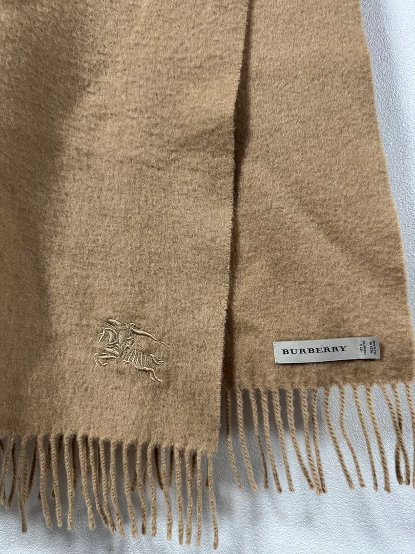 バーバリーロンドン　カシミヤ100% ベージュマフラー