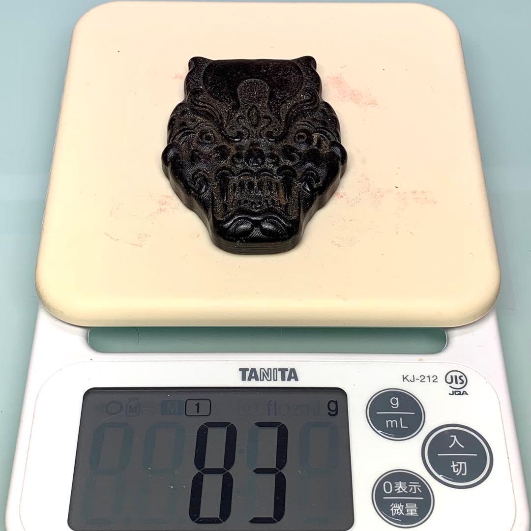 縁起物　御守り　鬼面のトーテム 宇宙パワー 不思議の石鉄隕石　アンティーク