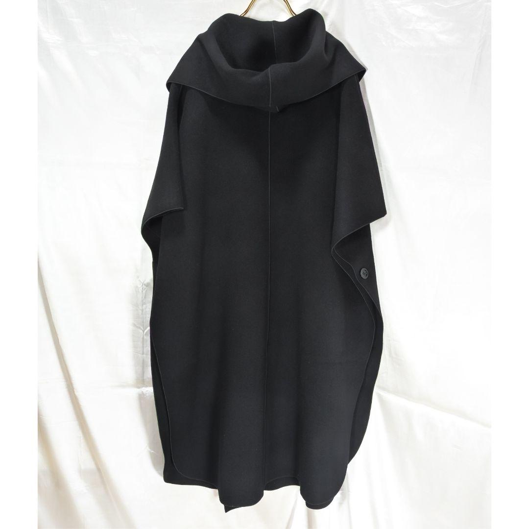 【極美品】 BEARDSLEY フードポンチョ ロングコート ウール100
