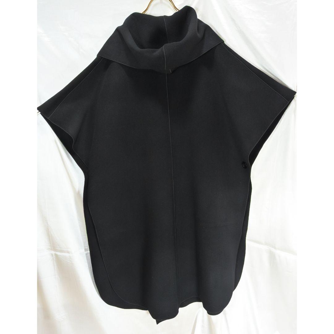 【極美品】 BEARDSLEY フードポンチョ ロングコート ウール100