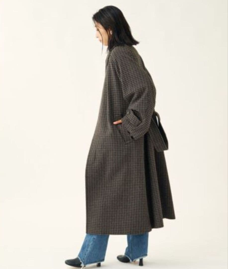 【Yuyaです】L'ESSAGE　モッサ/チドリバルカラーコート　グレー