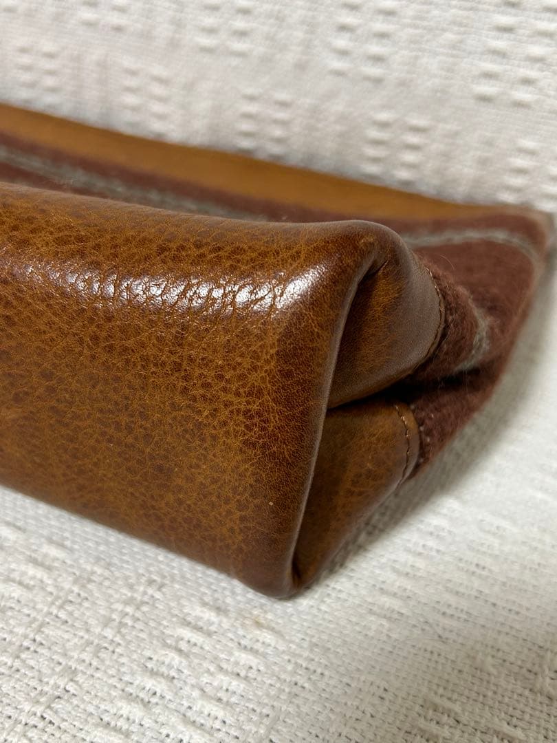 LUCKY JOHN＊ジップポーチ/BROWN