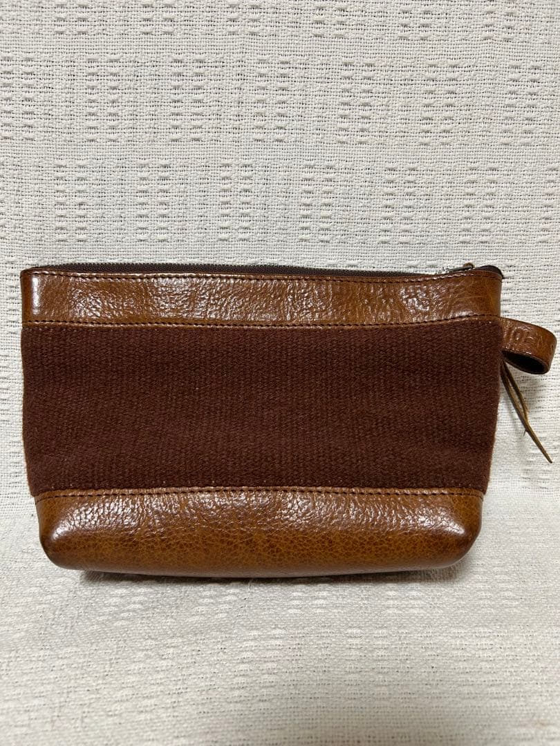 LUCKY JOHN＊ジップポーチ/BROWN