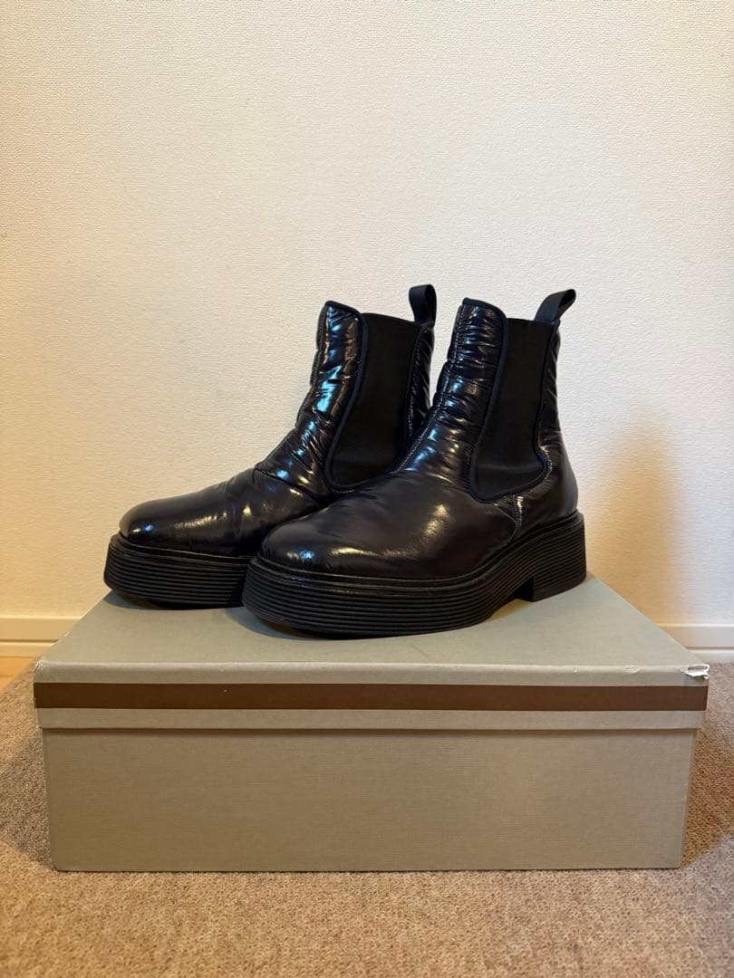 tsuki　マルニ　ブラック サイドゴアブーツ