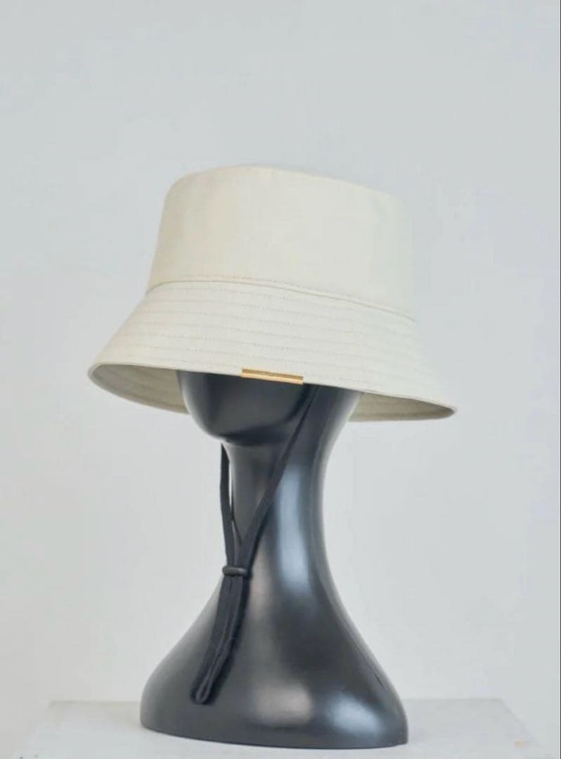 しいちゃん　遮光　帽子　バケットハット　ホワイト　バケハ