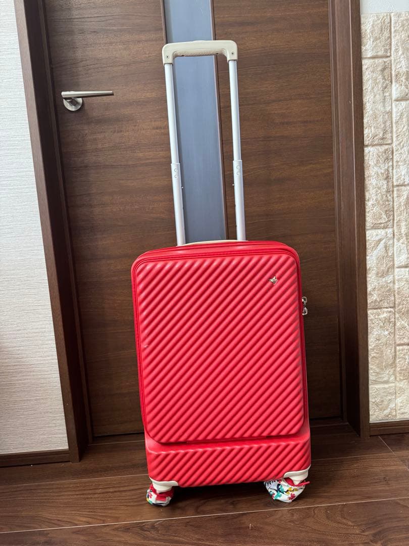 ACE HaNT マイン(フロントジップ) キャリーケース34L アネモネレッド