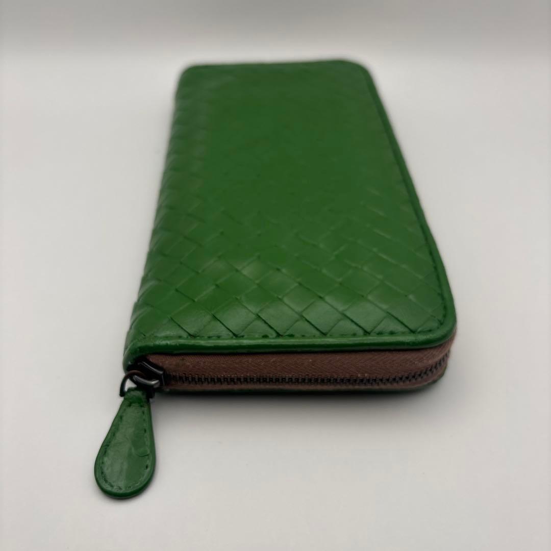 ◆正規品◆ボッティガヴェネタイントレチャート ラウンドファスナー長財布