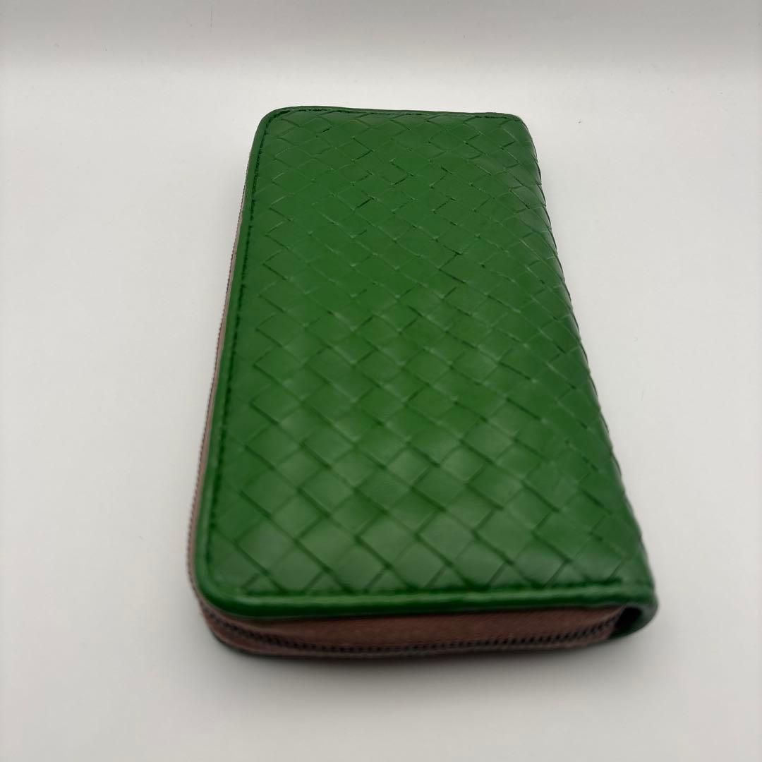 ◆正規品◆ボッティガヴェネタイントレチャート ラウンドファスナー長財布