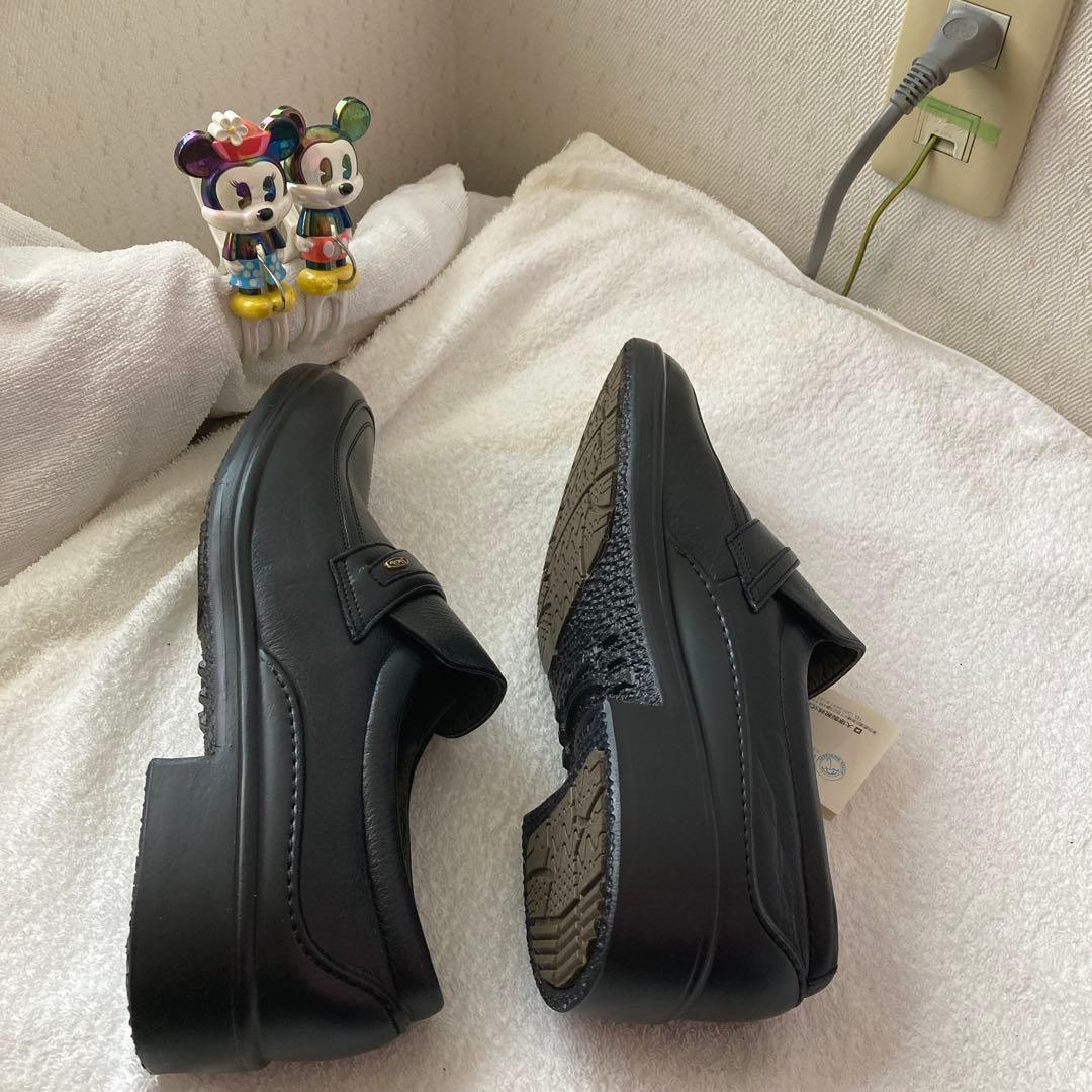 BONSTEPボンステップ日本製黒3Ｅ 本革ビジネスシューズ防水靴ノンスリップ