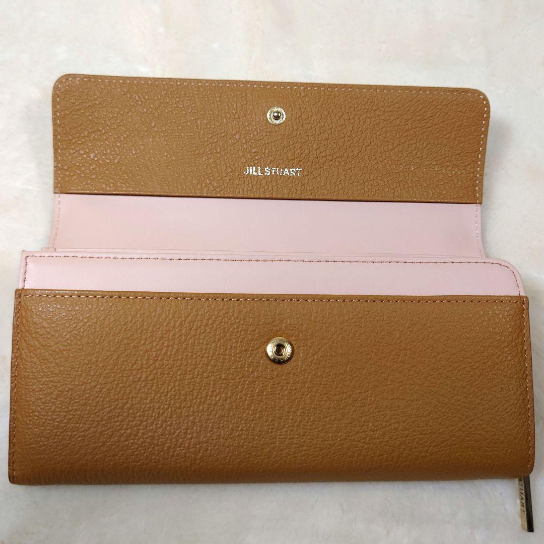 【極美品】JILL STUART キャメル レザー長財布 ラウンドファスナー