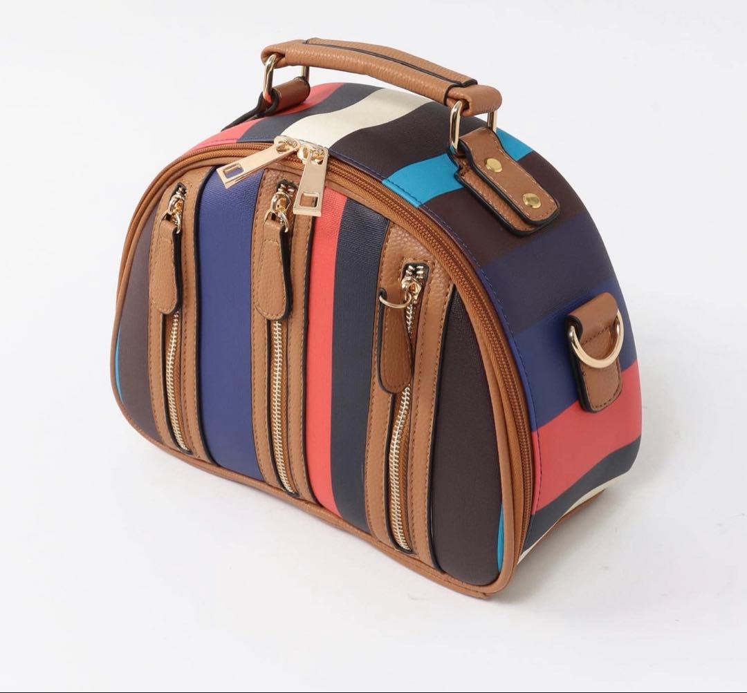 【新品】Three Four Time 4輪マルチストライプ柄親子キャリー